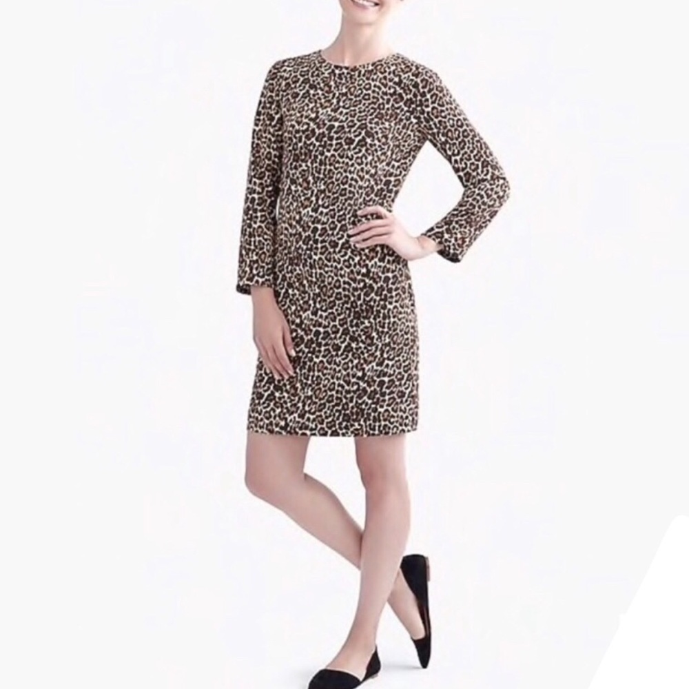J Crew Leopard print Shift Dress